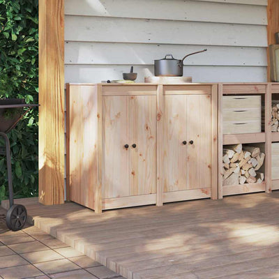 Keittiön ovi ovella 2 pcs Kerma 50 x 9 x 82 cm Täysi Mänty