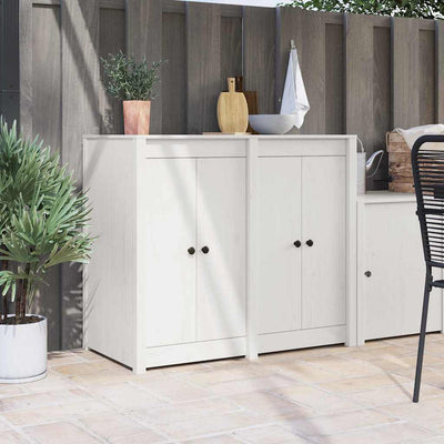 Keittiön ovi ovella 2 pcs Valkoinen 50 x 9 x 82 cm Täysi Mänty