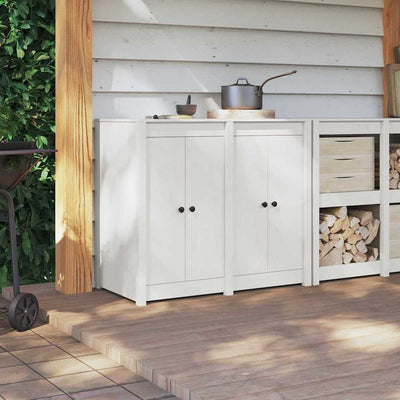 Keittiön ovi ovella 2 pcs Valkoinen 50 x 9 x 82 cm Täysi Mänty