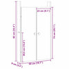 Keittiön ovi ovella 2 pcs Valkoinen 50 x 9 x 82 cm Täysi Mänty