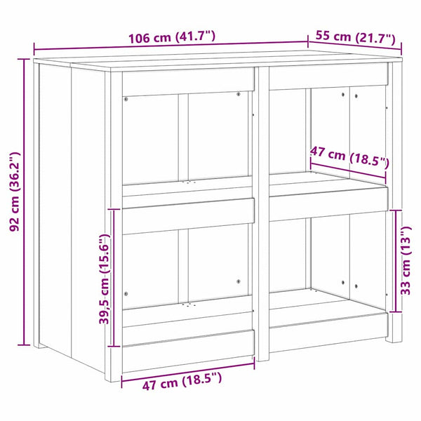 Keittiökaappi MEPPEL Lämpimän Valkoinen 106 x 55 x 92 cm