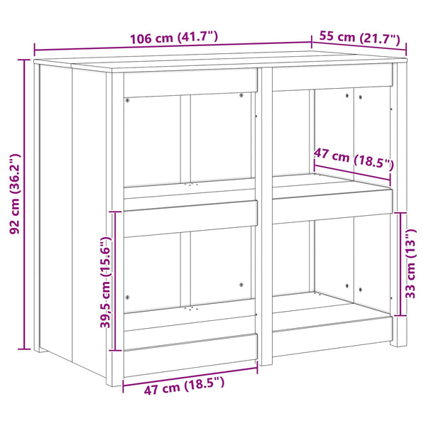 Keittiökaappi MEPPEL Lämpimän Valkoinen 106 x 55 x 92 cm