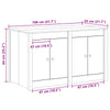 Keittiökaappi MEPPEL Ruskea tammi 106 x 55 x 64 cm Täysi Mänty