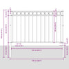 Aitaelementti ASSEN 170 x 130 cm Teräs Harmaa