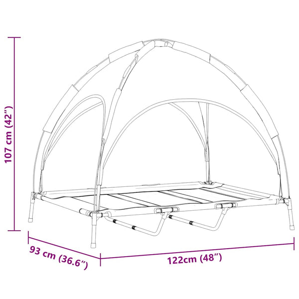 Koiran Peti Harmaa hopea 122 x 93 x 106,5 cm Teräs