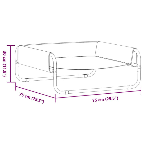 Koiran Peti Musta 75 x 75 x 30 cm Teräs