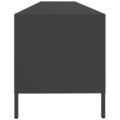 TV-taso musta 202x39x43,5 cm kylmävalssattu teräs