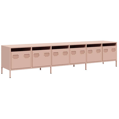 TV-taso pinkki 202x39x43,5 cm kylmävalssattu teräs