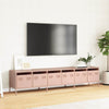 TV-taso pinkki 202x39x43,5 cm kylmävalssattu teräs