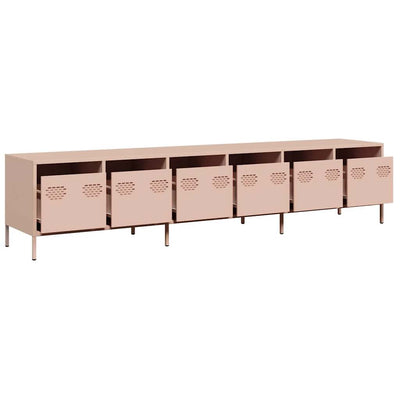 TV-taso pinkki 202x39x43,5 cm kylmävalssattu teräs