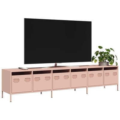 TV-taso pinkki 202x39x43,5 cm kylmävalssattu teräs