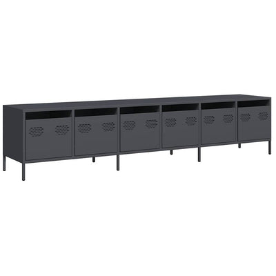 TV Kaappi Antrasiitti 202x39x43,5 cm Kylmävalssattu teräs