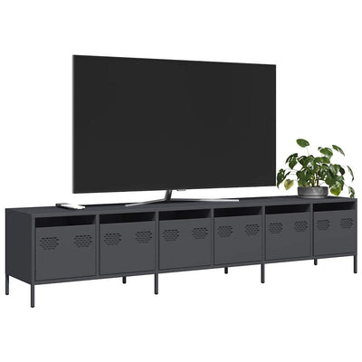 TV Kaappi Antrasiitti 202x39x43,5 cm Kylmävalssattu teräs