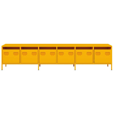 TV Kaappi Sinapinkeltainen 202x39x43,5 cm Kylmävalssattu teräs