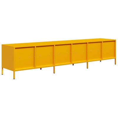 TV Kaappi Sinapinkeltainen 202x39x43,5 cm Kylmävalssattu teräs