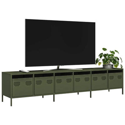 TV Kaappi Oliivinvihreä 202x39x43,5 cm Kylmävalssattu teräs