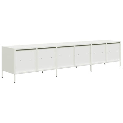 TV Kaappi Valkoinen 202x39x43,5 cm Kylmävalssattu teräs