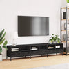 TV-taso musta 202x39x43,5 cm kylmävalssattu teräs
