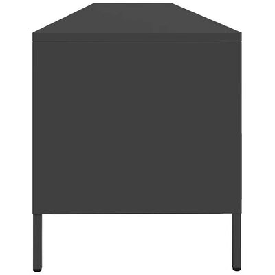 TV-taso musta 202x39x43,5 cm kylmävalssattu teräs
