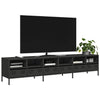 TV-taso musta 202x39x43,5 cm kylmävalssattu teräs