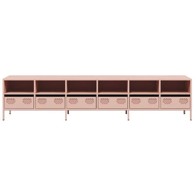 TV-taso pinkki 202x39x43,5 cm kylmävalssattu teräs