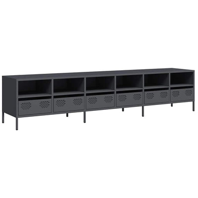 TV Kaappi Antrasiitti 202x39x43,5 cm Kylmävalssattu teräs