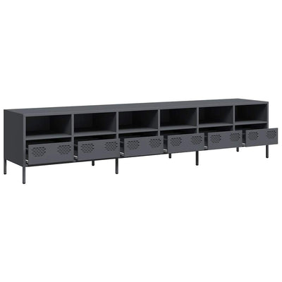 TV Kaappi Antrasiitti 202x39x43,5 cm Kylmävalssattu teräs
