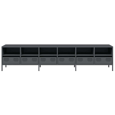 TV Kaappi Antrasiitti 202x39x43,5 cm Kylmävalssattu teräs