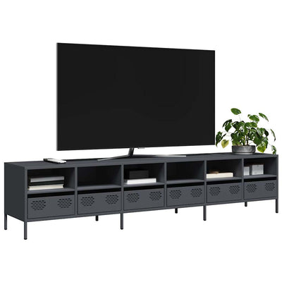 TV Kaappi Antrasiitti 202x39x43,5 cm Kylmävalssattu teräs