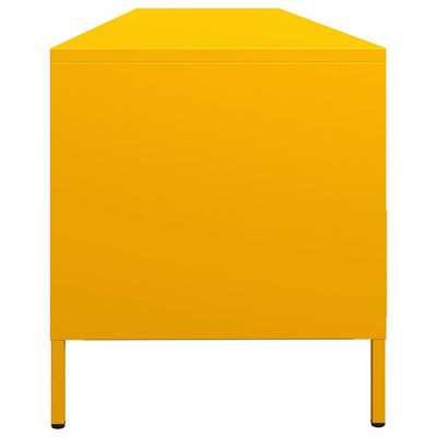 TV Kaappi Sinapinkeltainen 202x39x43,5 cm Kylmävalssattu teräs