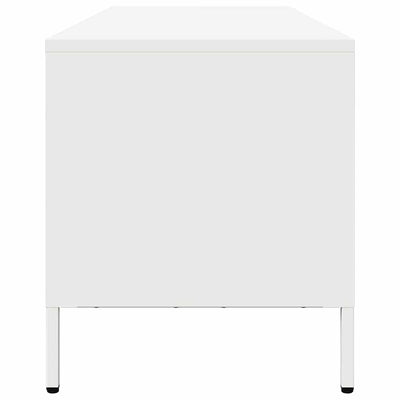 TV Kaappi Valkoinen 202x39x43,5 cm Kylmävalssattu teräs