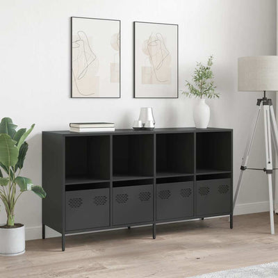 Senkki musta 135x39x73,5 cm kylmävalssattu teräs