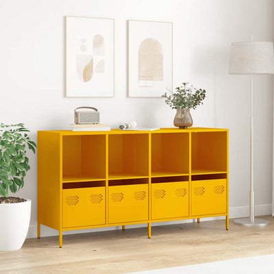Senkki Sinapinkeltainen 135x39x73,5 cm Kylmävalssattu teräs