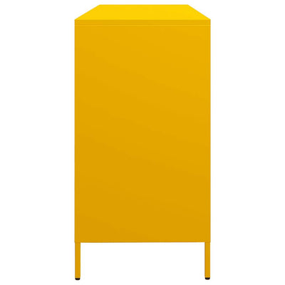 Senkki Sinapinkeltainen 135x39x73,5 cm Kylmävalssattu teräs