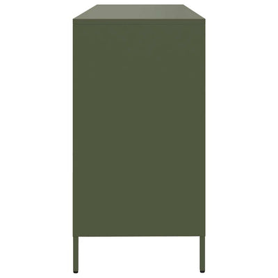 senkki oliivinvihreä 135x39x73,5 cm kylmävalssattu teräs