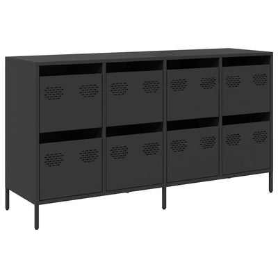 Senkki musta 135x39x73,5 cm kylmävalssattu teräs