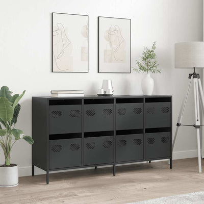 Senkki musta 135x39x73,5 cm kylmävalssattu teräs