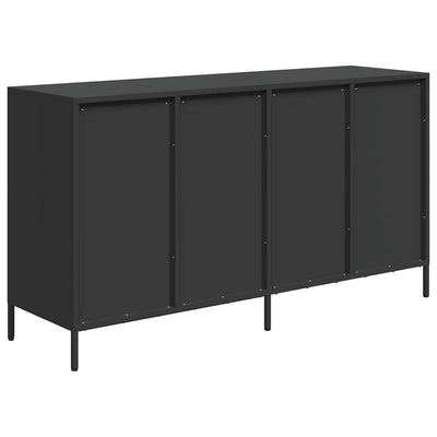 Senkki musta 135x39x73,5 cm kylmävalssattu teräs