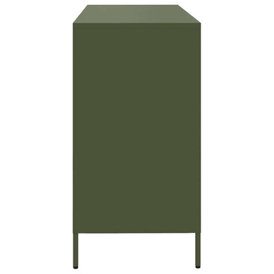 senkki oliivinvihreä 135x39x73,5 cm kylmävalssattu teräs
