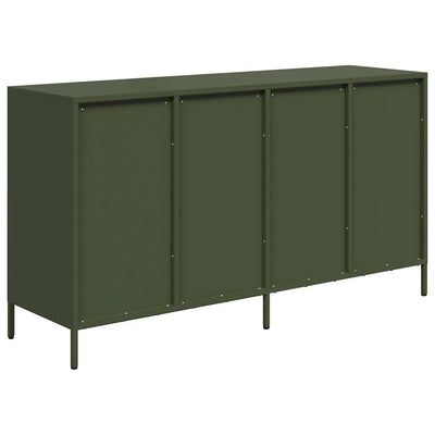 senkki oliivinvihreä 135x39x73,5 cm kylmävalssattu teräs
