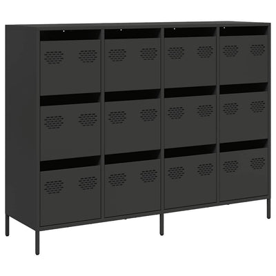 Senkki musta 135x39x103,5 cm kylmävalssattu teräs