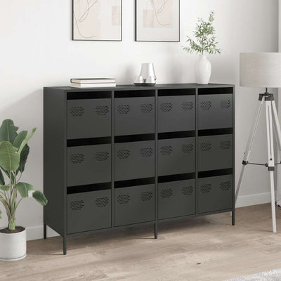 Senkki musta 135x39x103,5 cm kylmävalssattu teräs