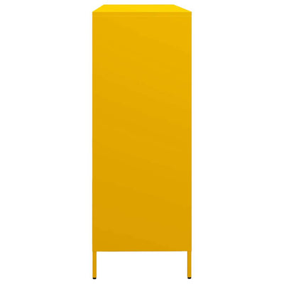 senkki Sinapinkeltainen 135x39x103,5 cm Kylmävalssattu teräs