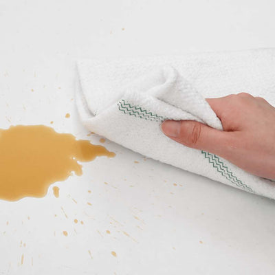 Valkoinen lattialiinat Rurala 50x60cm (5 kpl vihreillä raidoilla)