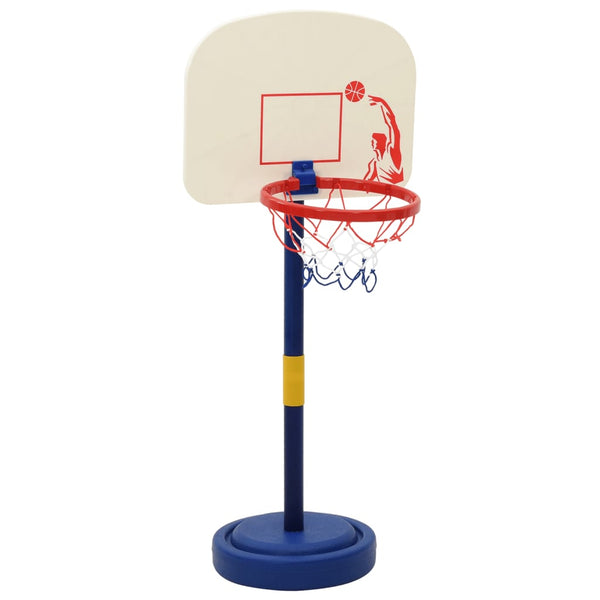 koripalloteline pallo ja pumppu säädettävä korkeus 90/121 cm