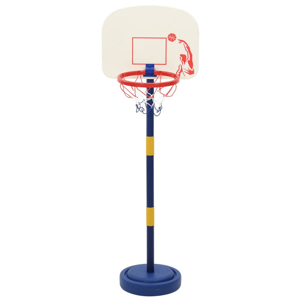 koripalloteline pallo ja pumppu säädettävä korkeus 90/121 cm