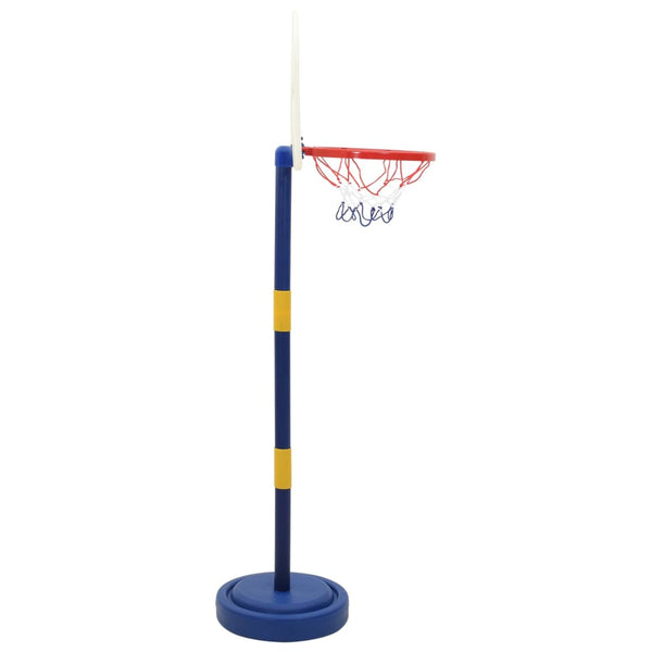 koripalloteline pallo ja pumppu säädettävä korkeus 90/121 cm