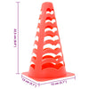 Jalkapallokartiot 6 kpl pinottavat oranssi 13x13x22,5 cm