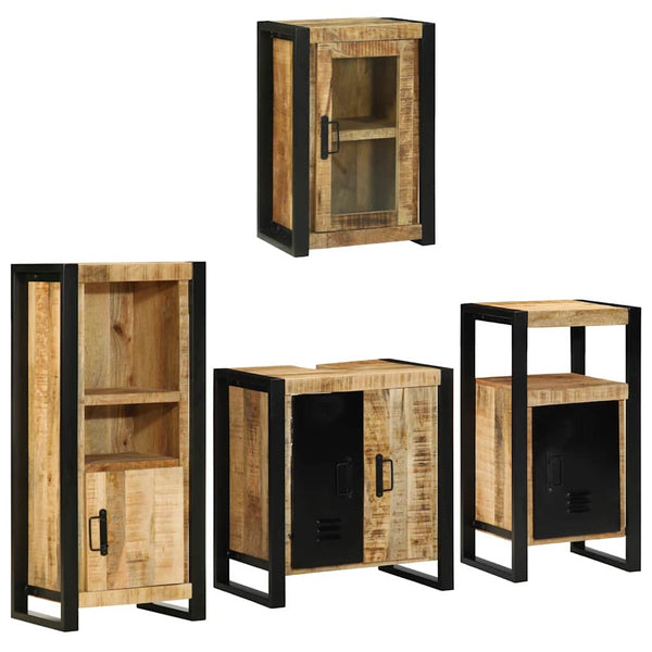 Kylpyhuonekalustesetti 4 kpl Ruskea 55 x 35 x 60 cm