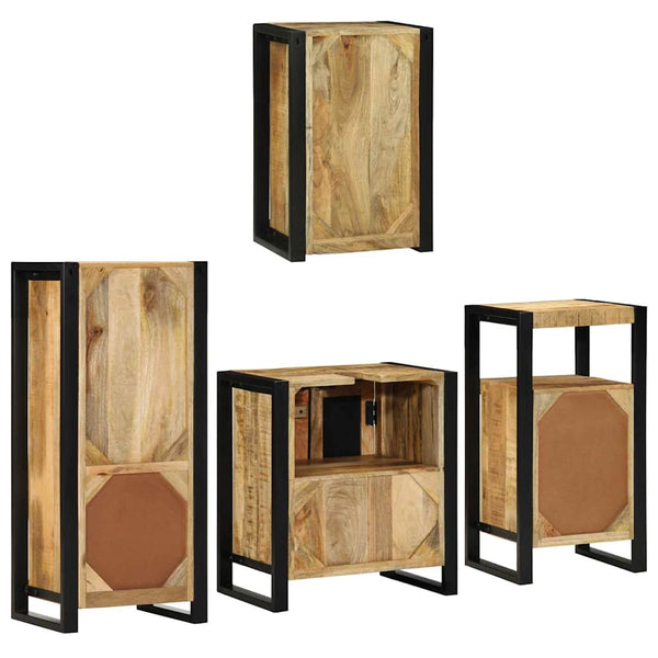 Kylpyhuonekalustesetti 4 kpl Ruskea 55 x 35 x 60 cm